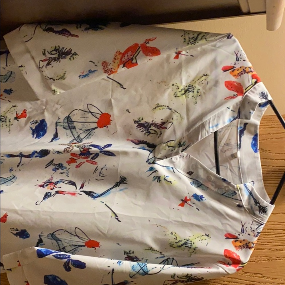 Never worn white pattern blouse